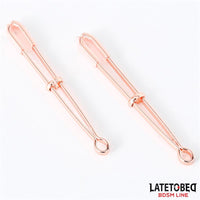 Latetobed BDSM Line - Rose Gold Nipple Clips