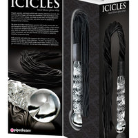 Icicles Hand Blown Glass Whip - N. 38