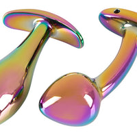 Anos Finest Butt Wear - Metal Butt Plug Set in Rainbow Colours