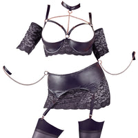 Cottelli Bondage - Shelf Bra Set and Skirt
