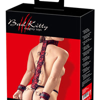 Bad Kitty - Neck Restraint and Handcuffs Red/Black