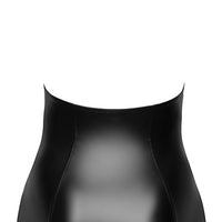 Noir Handmade - Short Dress Made Of Powerwetlook Skirt With Zipper and Embroidery Tulle Top