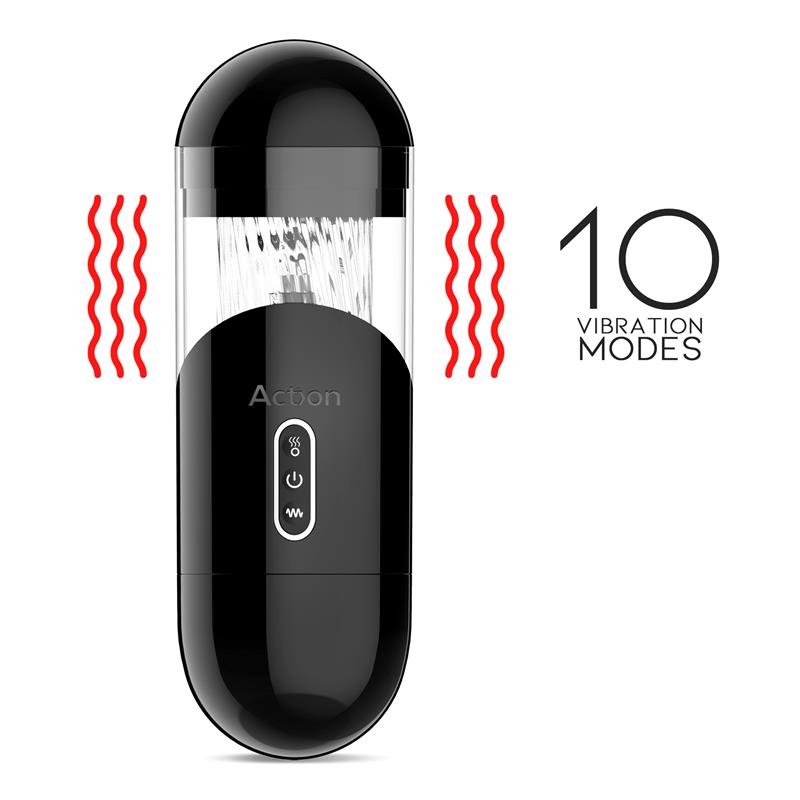 Action - Einar Advanced Automatic Male Masturbator Suction and Vibration Black