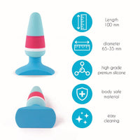 Feelztoys - Plug Anale Blu e Rosa