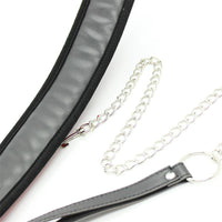 Fetish Addict - Collar with Metal Leash and Pedded Interior