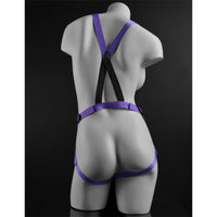 Dillio - Purple 19cm Strap-On Suspender Harness Set