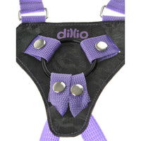 Dillio - Purple 19cm Strap-On Suspender Harness Set