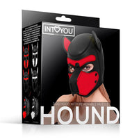 IntoYou BDSM Line - Mask Hound Dog Hood Black & Red