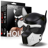 IntoYou BDSM Line - Mask Hound Dog Hood Black & White