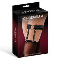 Cinderella - Garter Harness Donna nero a balze con cuore