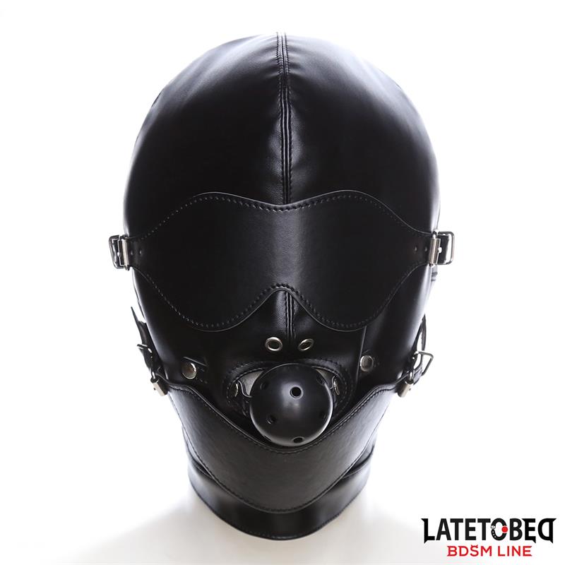 Latetobed BDSM Line - Submission Mask With Gag, Mask And Adjustable Mouth Cover