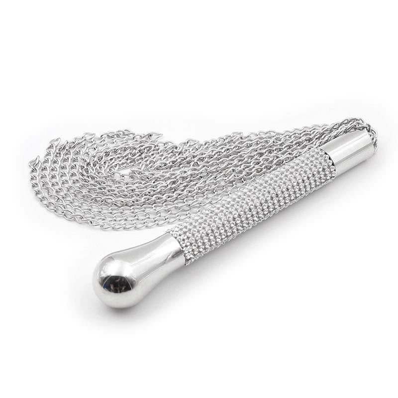 Latetobed BDSM Line - Chain Flogger With Diamonds Handle