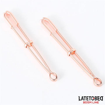 Latetobed BDSM Line - Rose Gold Nipple Clips