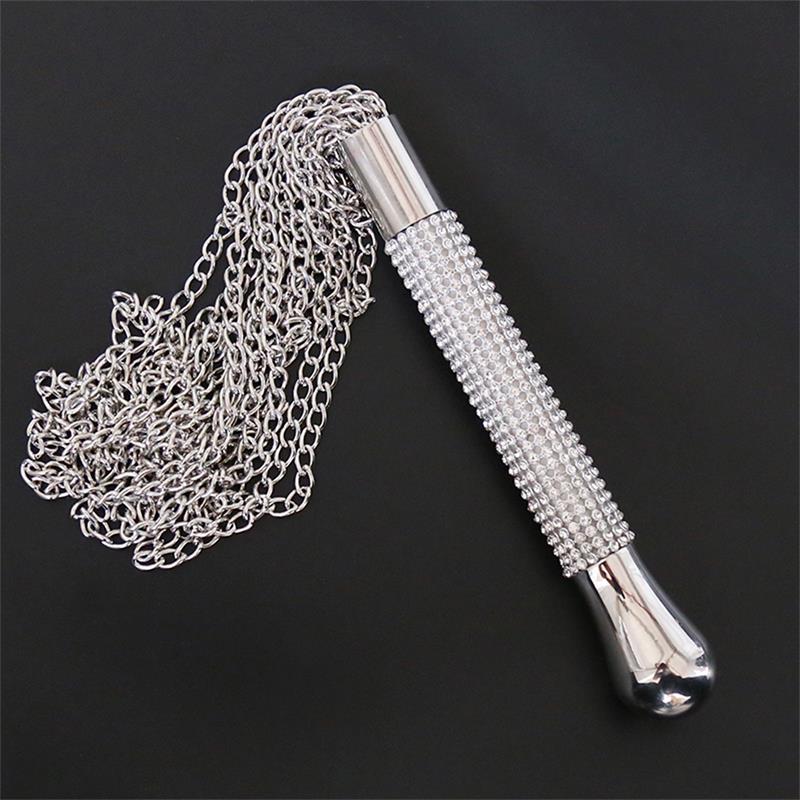 Latetobed BDSM Line - Chain Flogger With Diamonds Handle