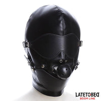 Latetobed BDSM Line - Submission Mask With Gag, Mask And Adjustable Mouth Cover