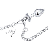 Latetobed BDSM Line - Metal Handcuffs With Chain And Anal Plug