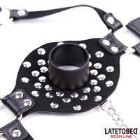 Latetobed BDSM Line - Facial Harness With Removable Accessory Adjustable Toilet Lid