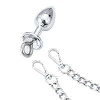 Latetobed BDSM Line - Metal Handcuffs With Chain And Anal Plug