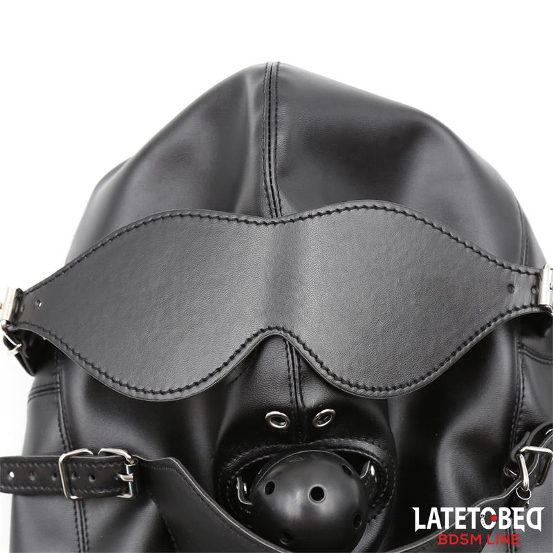 Latetobed BDSM Line - Submission Mask With Gag, Mask And Adjustable Mouth Cover