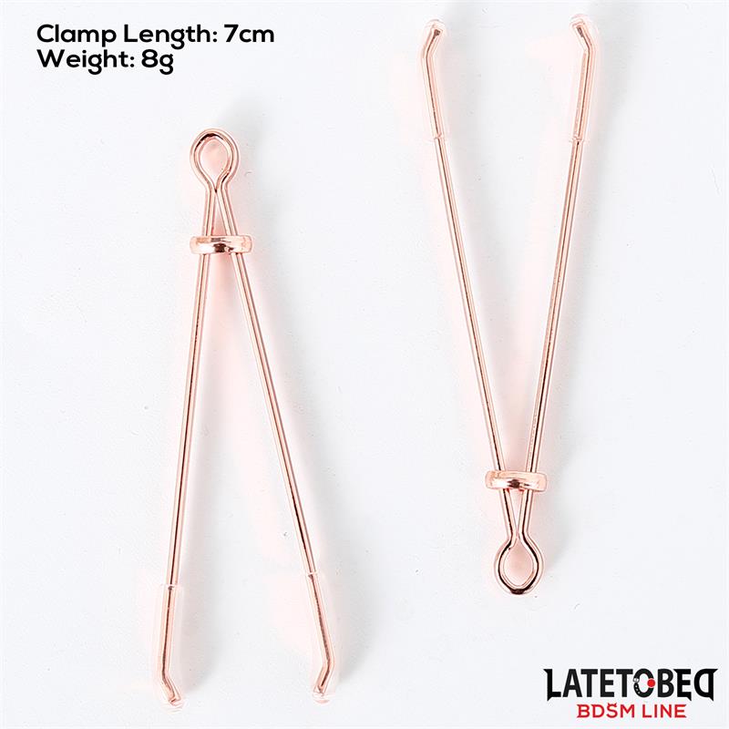 Latetobed BDSM Line - Rose Gold Nipple Clips