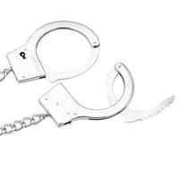 Latetobed BDSM Line - Metal Handcuffs With Chain And Anal Plug