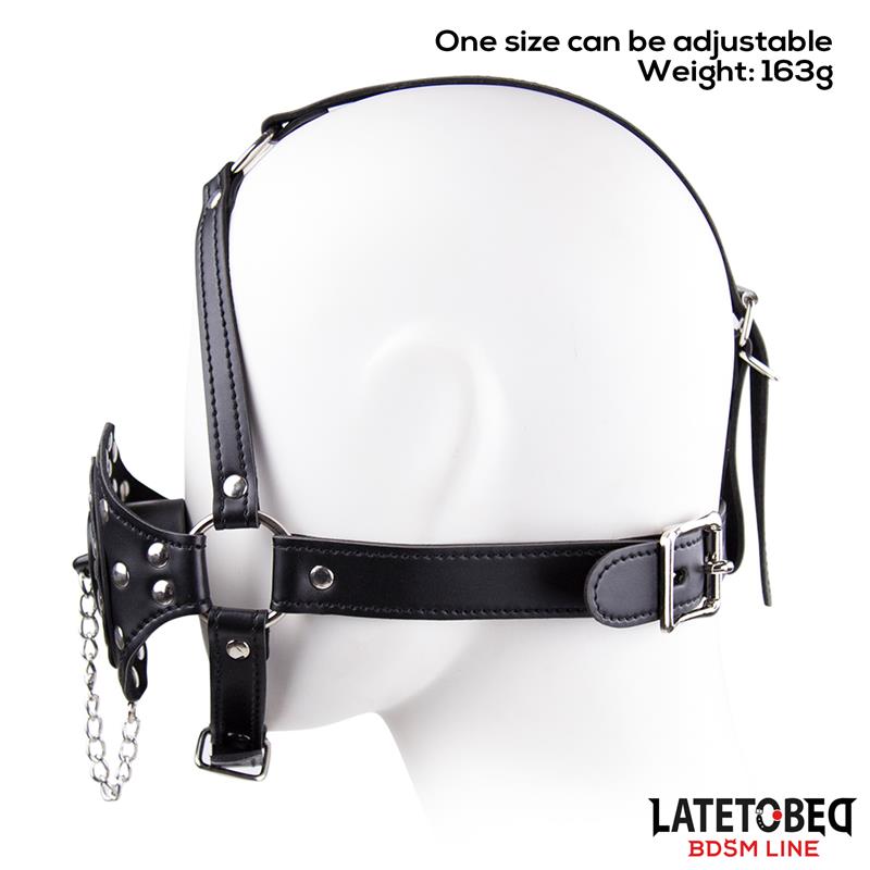 Latetobed BDSM Line - Facial Harness With Removable Accessory Adjustable Toilet Lid