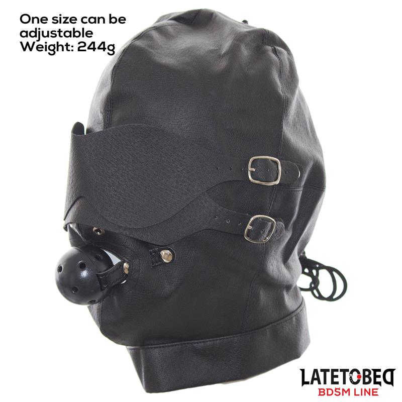 Latetobed BDSM Line - Submission Mask With Gag, Mask And Adjustable Mouth Cover