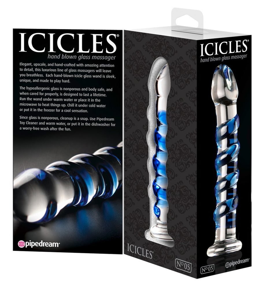 Icicles Hand Blown Glass Massager - N. 5