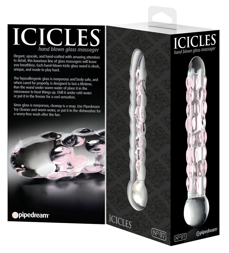 Icicles Hand Blown Glass Massager - N. 7