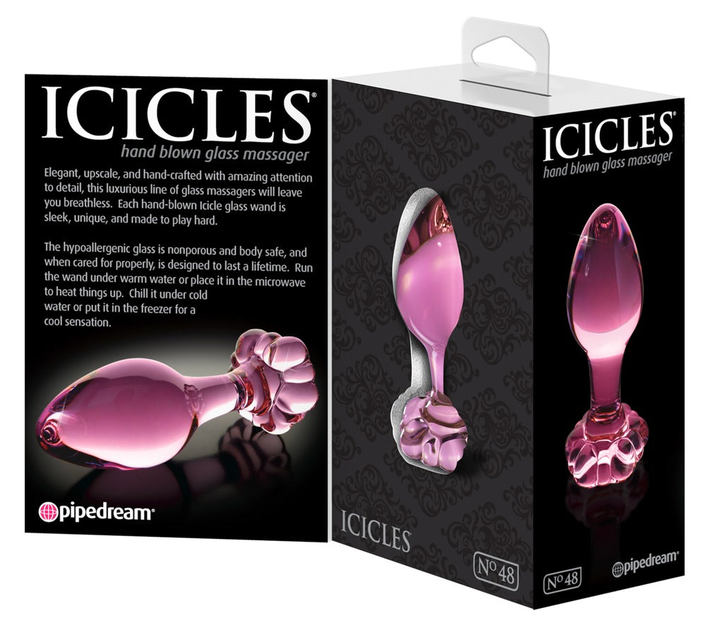 Icicles Hand Blown Glass Massager - N. 48