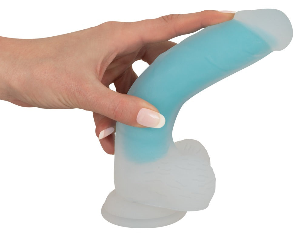 You2Toys Glow in the Dark - Silicone Dildo Blue