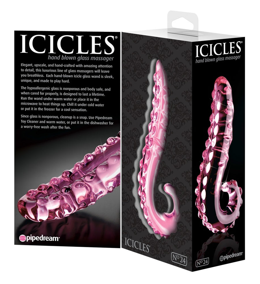 Icicles Hand Blown Glass Massager - N. 24