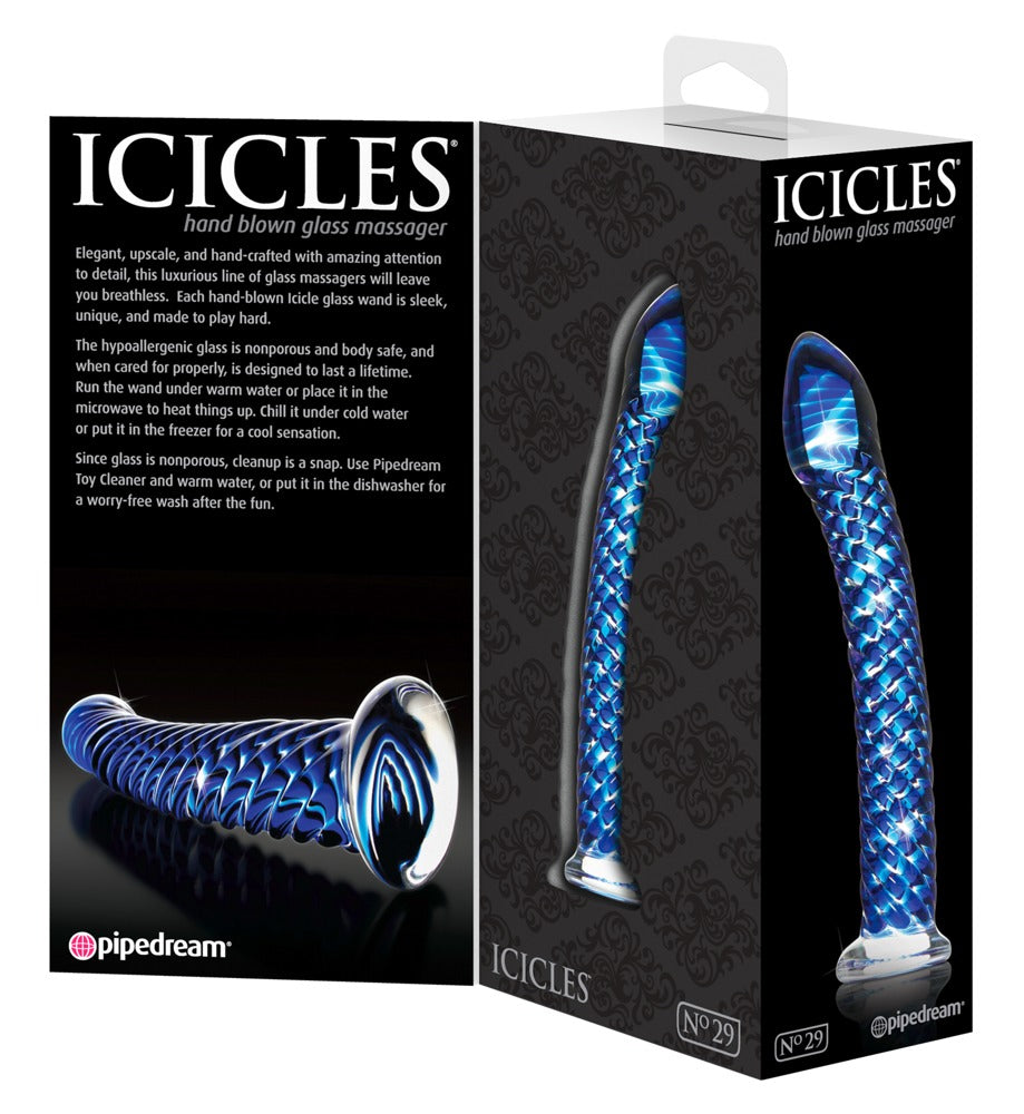 Icicles Hand Blown Glass Massager - N. 29