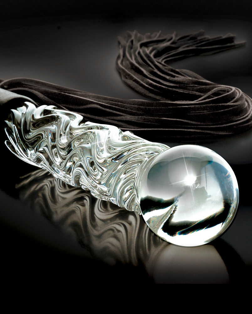 Icicles Hand Blown Glass Whip - N. 38