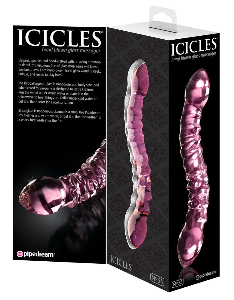 Icicles Hand Blown Glass Massager - N. 55