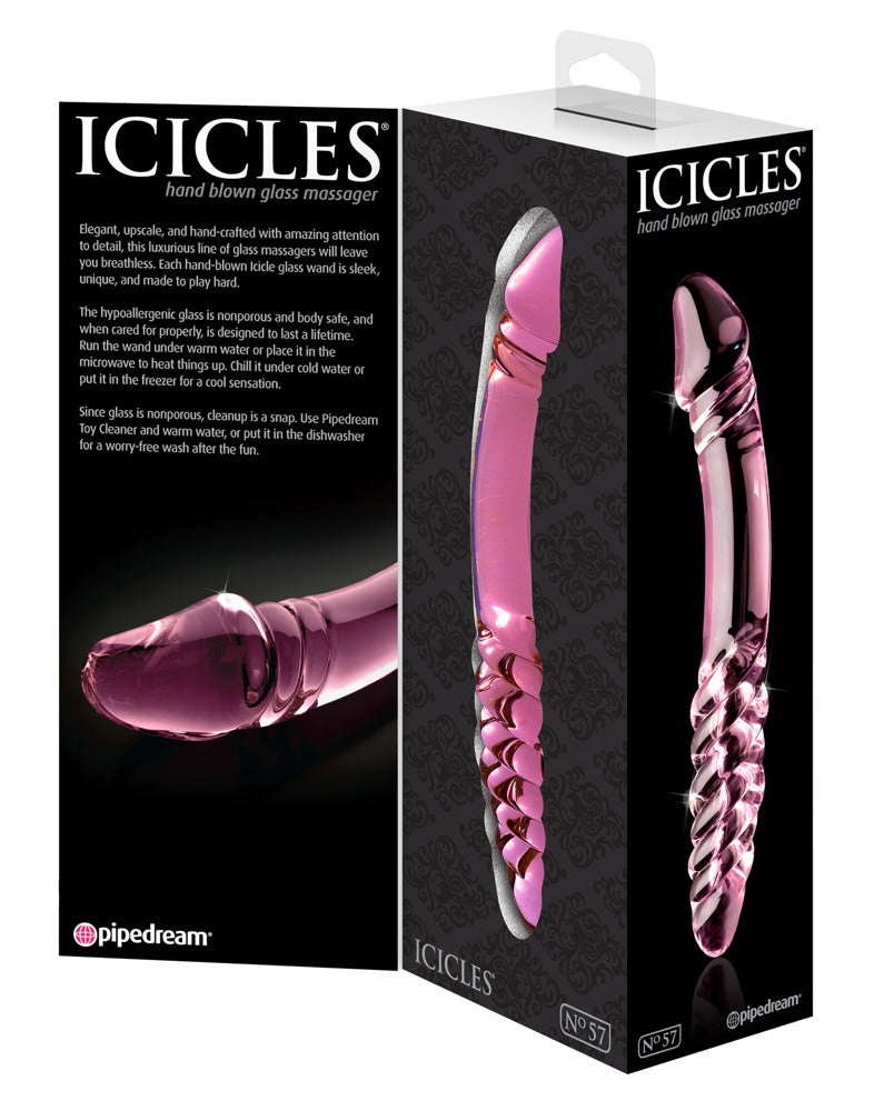 Icicles Hand Blown Glass Massager - N. 57