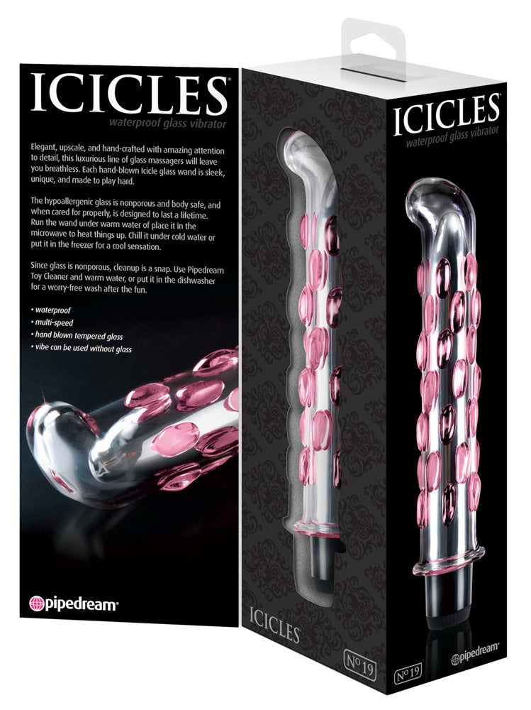 Icicles Hand Blown Glass Massager - N. 19