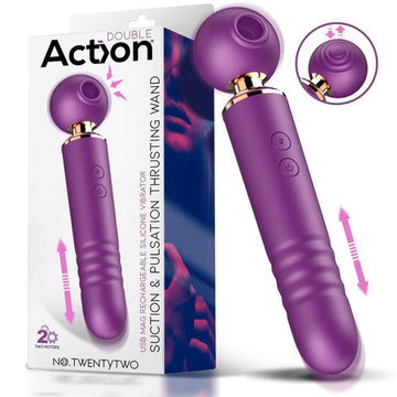 Double Action - No. TwentyTwo Massager With Suction, Pulsation And Thrusting