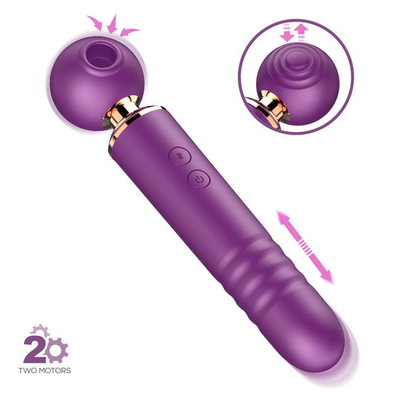 Double Action - No. TwentyTwo Massager With Suction, Pulsation And Thrusting