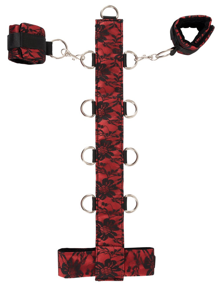 Bad Kitty - Neck Restraint and Handcuffs Red/Black