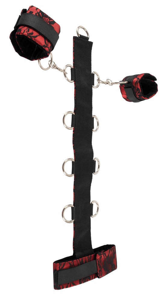 Bad Kitty - Neck Restraint and Handcuffs Red/Black