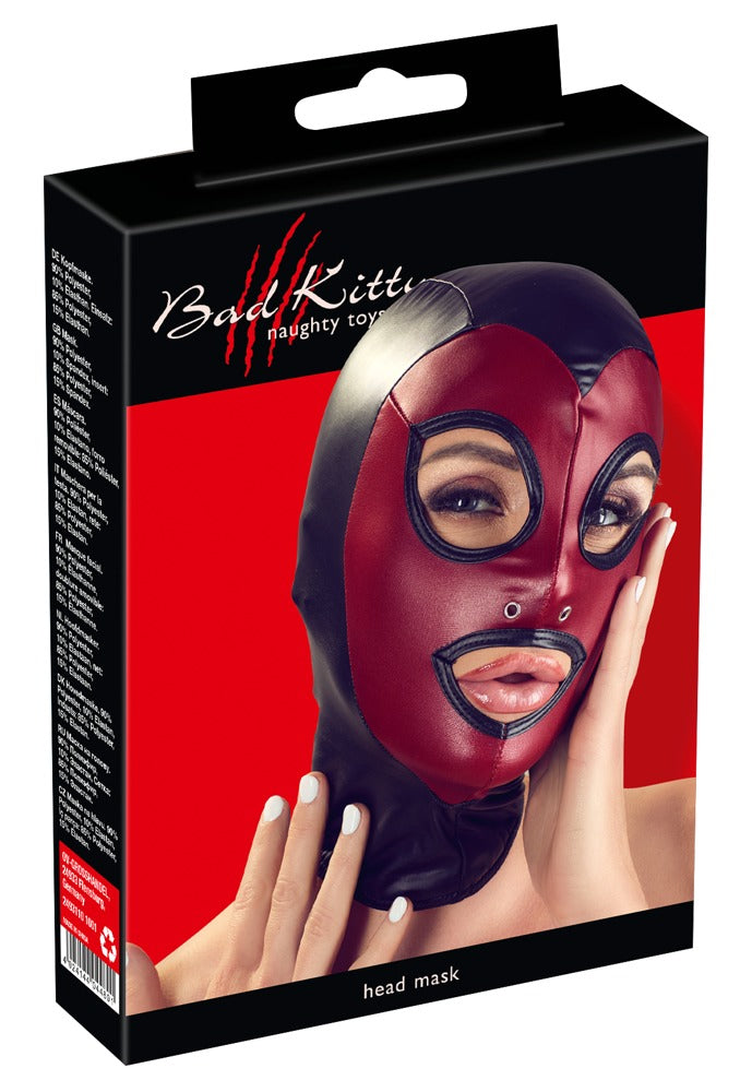 Bad Kitty - Head Mask Red/Black