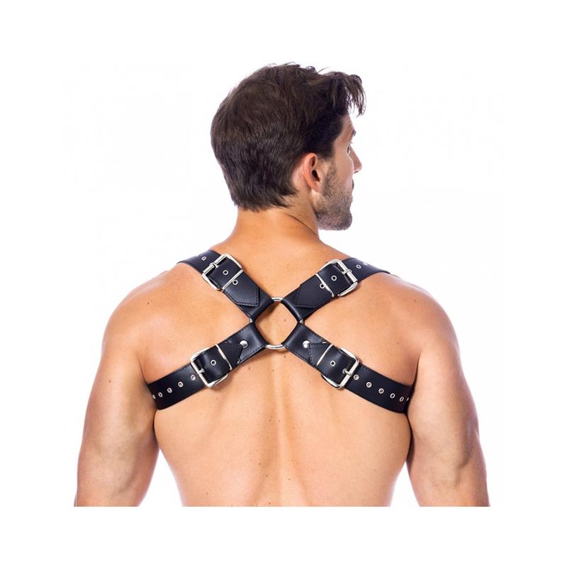 Rimba Bondage Play - Adjustable Leather Harness Man