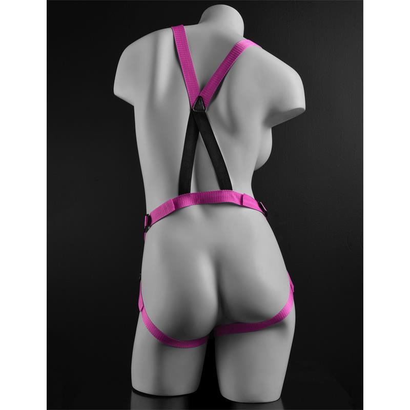 Dillio - Pink 19cm Strap-On Suspender Harness Set