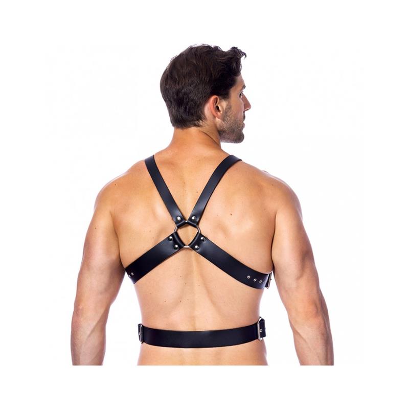 Rimba Bondage Play - Adjustable Leather Harness Man