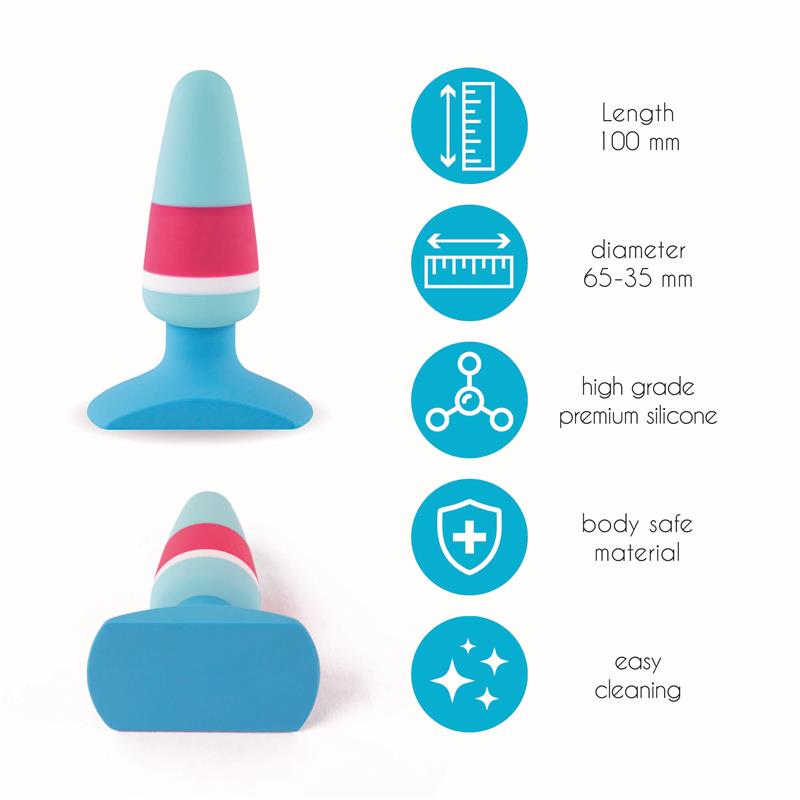 Feelztoys - Plug Anale Blu e Rosa