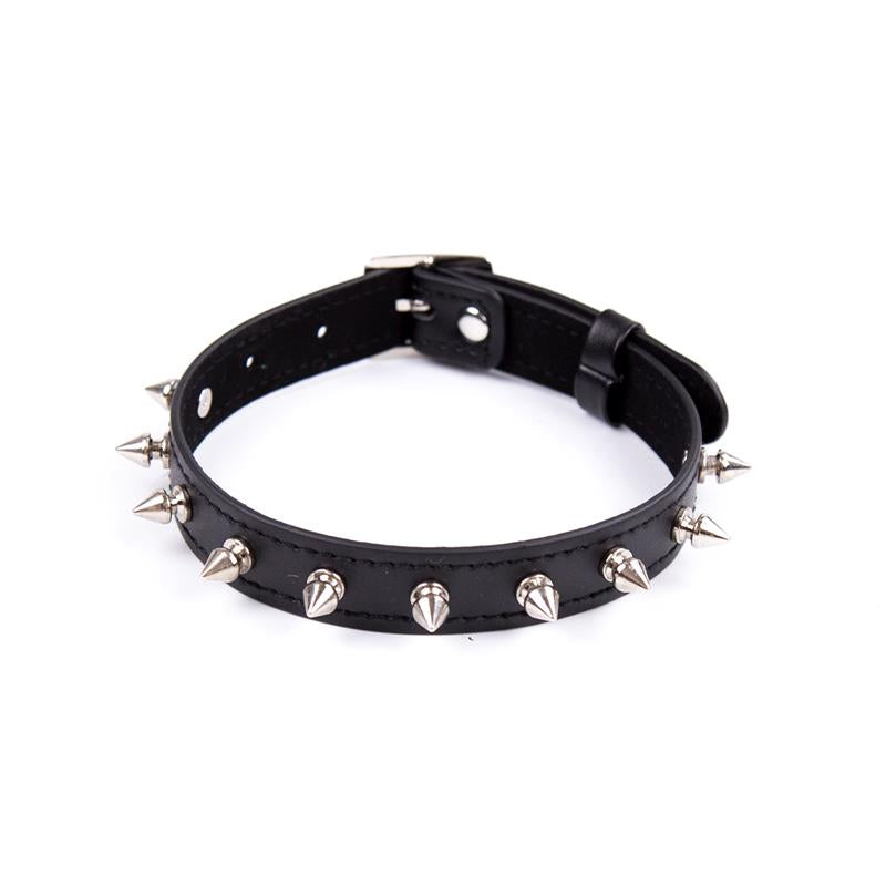 Fetish Addict - Collar with Spikes Adjustable 43 cm Black