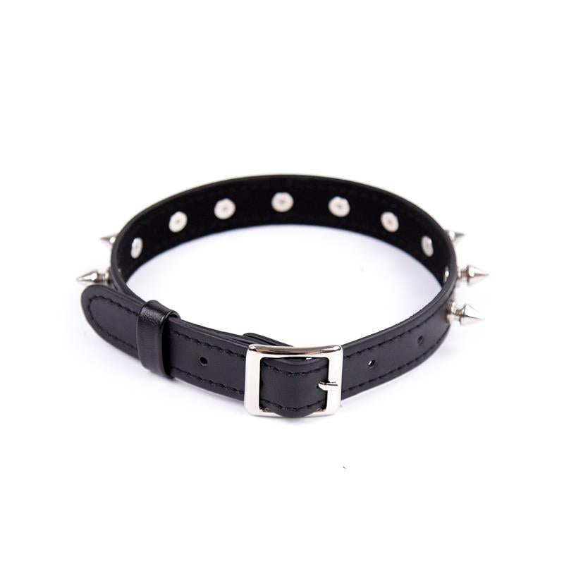 Fetish Addict - Collar with Spikes Adjustable 43 cm Black