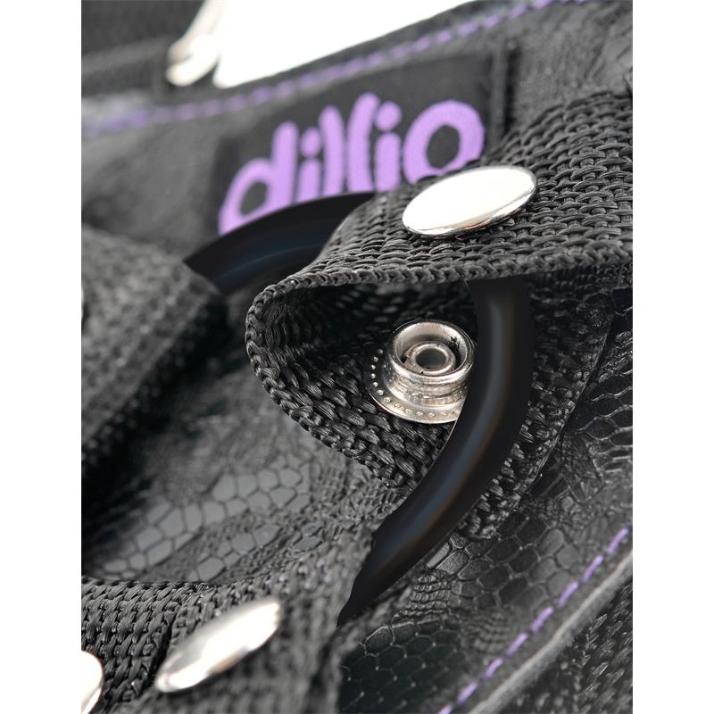 Dillio - Purple 6″ Strap-On Suspender Harness Set