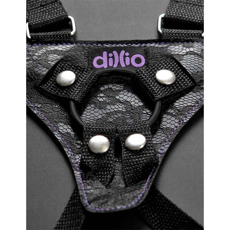 Dillio - Purple 6″ Strap-On Suspender Harness Set